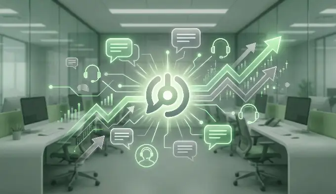 An illustration of interconnected gears, symbolizing streamlined business operations.